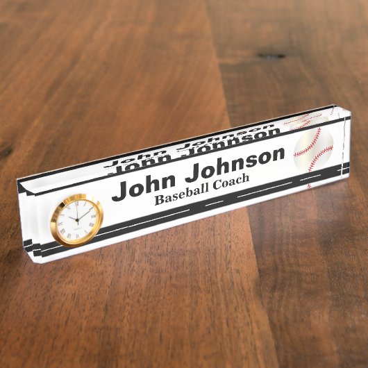 Baseball Coach | DIY-naam Naambordje (Zijkant)