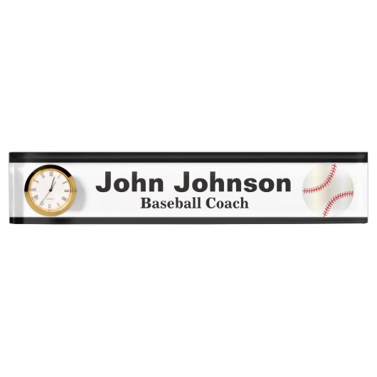 Baseball Coach | DIY-naam Naambordje (Voorkant)