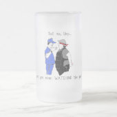 Baseball Coach en Umpire Face off Matglas Bierpul (Center)