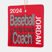 Baseball Coach Extraordinaire CUSTOM Keramisch Ornament (Links)