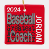 Baseball Coach Extraordinaire CUSTOM Keramisch Ornament (Voorkant)