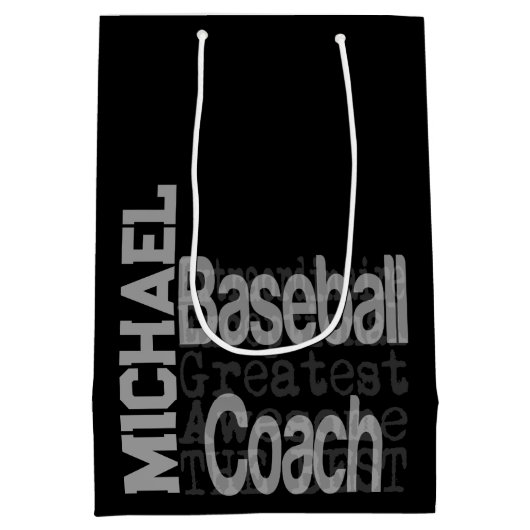 Baseball Coach Extraordinaire CUSTOM Medium Cadeauzakje (Achterkant)