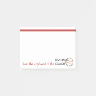 Baseball Coach Funny Sports Thed Cliboard of Post-it® Notes