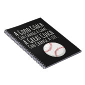 Baseball Coach Gift Ideas Keepsake From Team Sport Notitieboek (Rechterzijde)