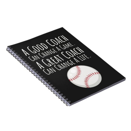 Baseball Coach Gift Ideas Keepsake From Team Sport Notitieboek (Rechterzijde)