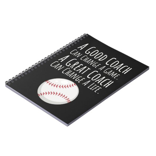 Baseball Coach Gift Ideas Keepsake From Team Sport Notitieboek (Linkerzijde)