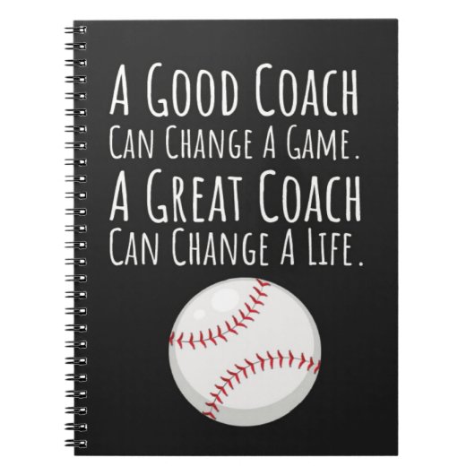 Baseball Coach Gift Ideas Keepsake From Team Sport Notitieboek (Voorkant)