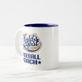 Baseball Coach Gift Tweekleurige Koffiemok (Voorkant links)