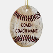  Baseball Coach Gifts PERSONALIZED Ornamed Keramisch Ornament (Rechts)