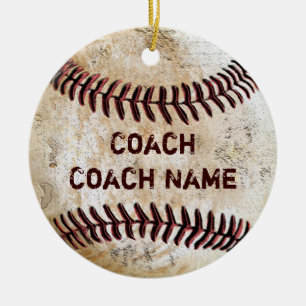  Baseball Coach Gifts PERSONALIZED Ornamed Keramisch Ornament
