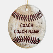  Baseball Coach Gifts PERSONALIZED Ornamed Keramisch Ornament (Links)