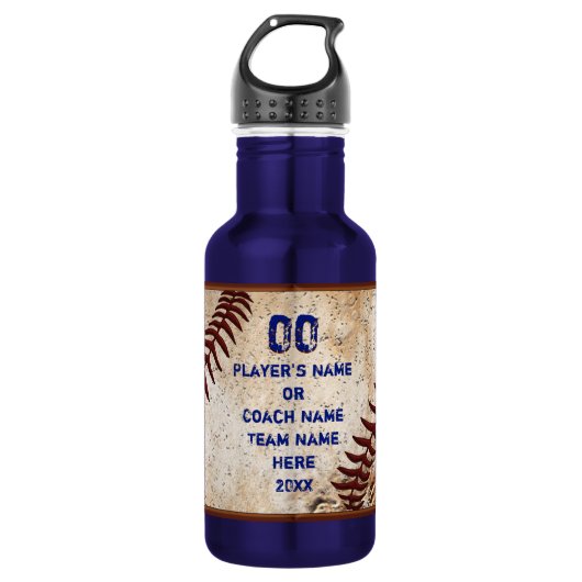 Baseball Coach Gifts, Senior Baseball Gift Ideeën Waterfles (Voorkant)