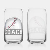 Baseball coach glaswerk blikvorm glas (Voorkant)