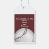 Baseball Coach Hartelijk dank Cadeaulabel (Achterkant)