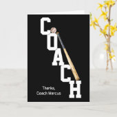 Baseball Coach - Hartelijk dank Kaart (Gele Bloem)