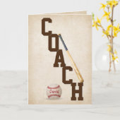 Baseball Coach - Hartelijk dank Kaart (Gele Bloem)