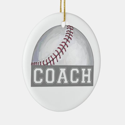Baseball Coach Keramisch Ornament (Rechts)