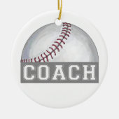 Baseball Coach Keramisch Ornament (Voorkant)