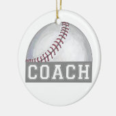 Baseball Coach Keramisch Ornament (Links)