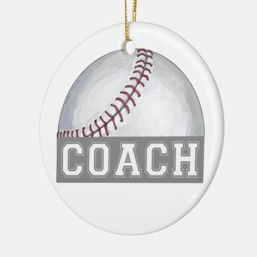Baseball Coach Keramisch Ornament (Links)