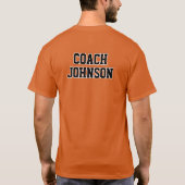 ⚾ Baseball Coach-Logo in Oranje en zwart T-shirt (Achterkant)