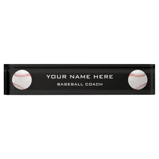 Baseball Coach Naambordje (Voorkant)