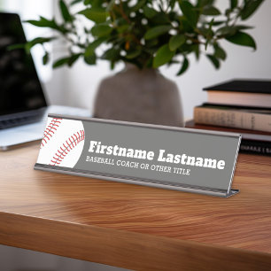 Baseball Coach of leraar - Moderne tekening Bureau Naambordje