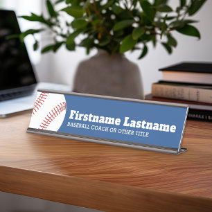 Baseball Coach of leraar - Moderne tekening Bureau Naambordje