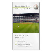 Baseball Coach | Player-foto Magnetisch Visitekaartje (Voorkant Verticaal)