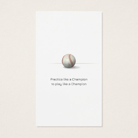 Baseball Coach | Player-foto Visitekaartje (Achterkant)