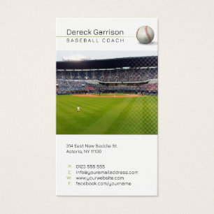 Baseball Coach   Player-foto Visitekaartje