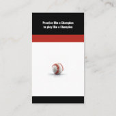 Baseball Coach | Player-foto Visitekaartje (Achterkant)