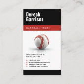 Baseball Coach | Player-foto Visitekaartje (Voorkant)