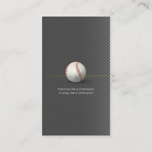 Baseball Coach | Player-foto Visitekaartje (Achterkant)