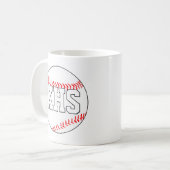 Baseball Coach, Player of Fan Custom Text Sports Koffiemok (Voorkant links)