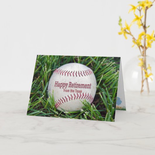 Baseball Coach Retirement from Team Kaart (Gele Bloem)
