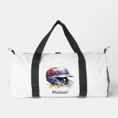 Baseball coach speler helm naam of eigen tekst plunjezak (Voorkant)