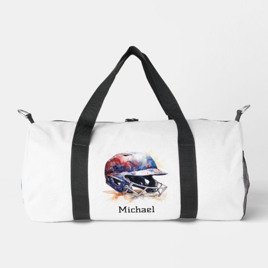 Baseball coach speler helm naam of eigen tekst plunjezak (Voorkant)