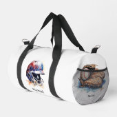 Baseball coach speler helm naam of eigen tekst plunjezak (Rechterhoek)