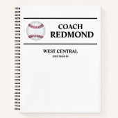 Baseball Coach Spiral Notitieboek (Voorkant)