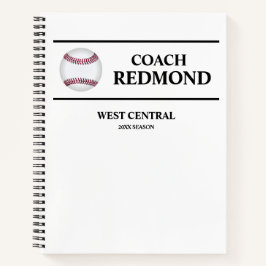 Baseball Coach Spiral Notitieboek
