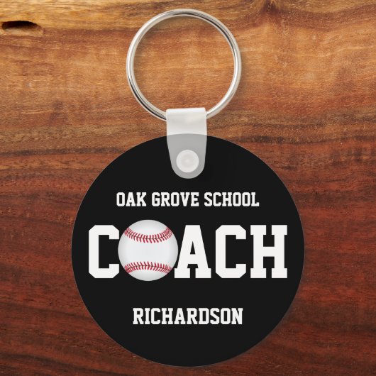 Baseball Coach Sport Sleutelhanger (Voorkant)