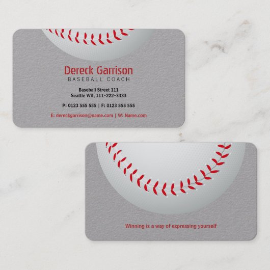 Baseball Coach | Sport Visitekaartje (Voorkant / Achterkant)