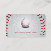 Baseball Coach | Sport Visitekaartje (Achterkant)