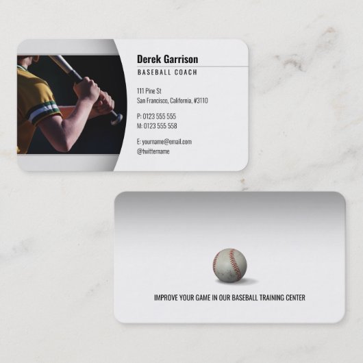 Baseball Coach | Trainer Visitekaartje (Voorkant / Achterkant)
