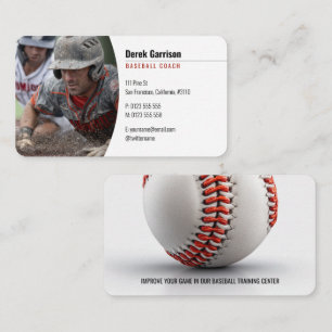 Baseball Coach Trainer Visitekaartje