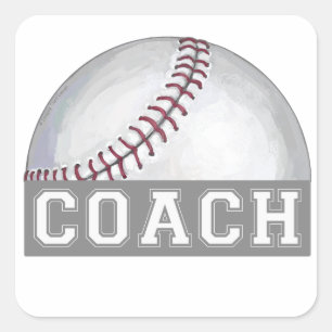 Baseball Coach Vierkante Sticker