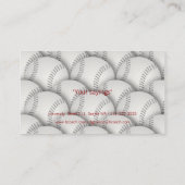 Baseball Coach Visitekaartje (Achterkant)