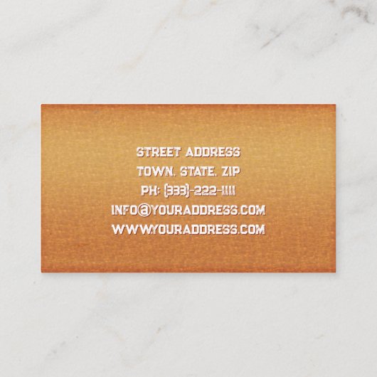 Baseball Coach-Visitekaartje Visitekaartje (Achterkant)