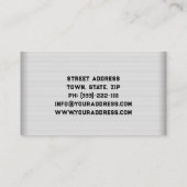 Baseball Coach-Visitekaartje Visitekaartje (Achterkant)